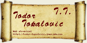 Todor Topalović vizit kartica